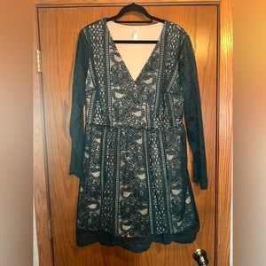 Green Lace Dress XL